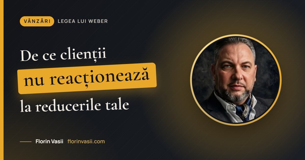 Legea lui Weber: de ce clienții nu reacționează la reducerile tale