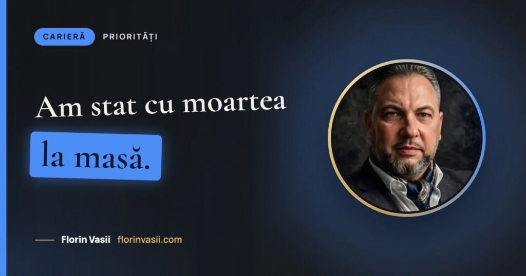 Am stat cu moartea la masă: singura urgență este a ta