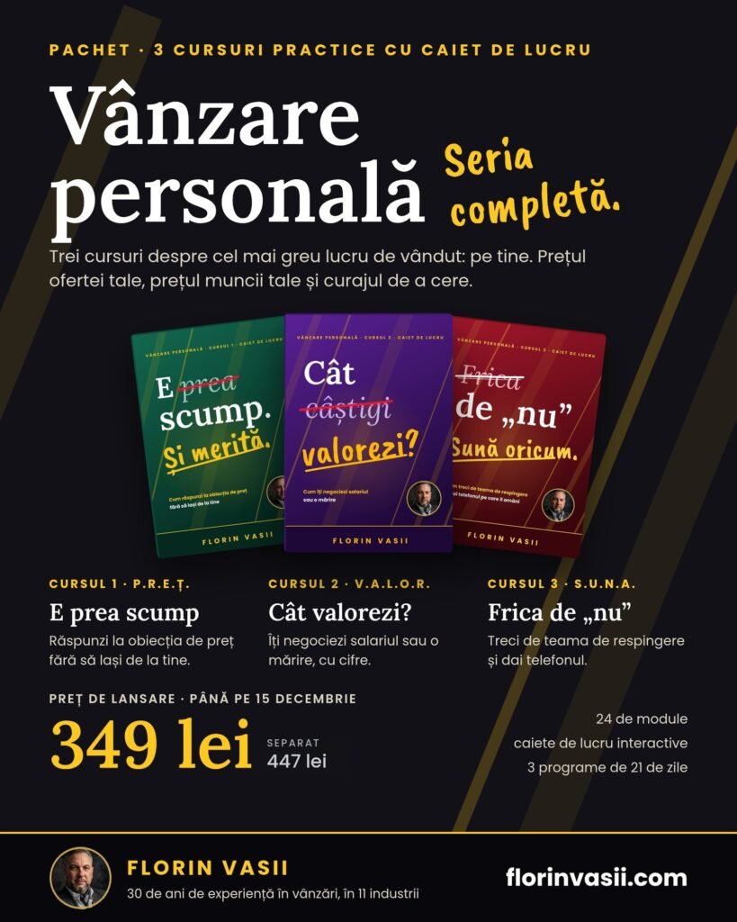 Pachet Vânzare personală – seria completă, 3 cursuri